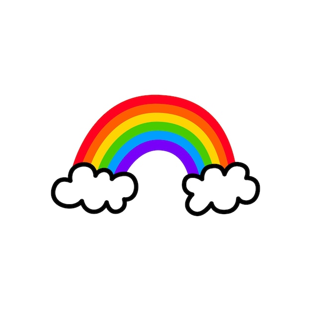 Lgbt pride. Gay parade. Rainbow flag. Lgbtq vector symbol isolated on a white background. Lesbian, bisexual, transgender concept.