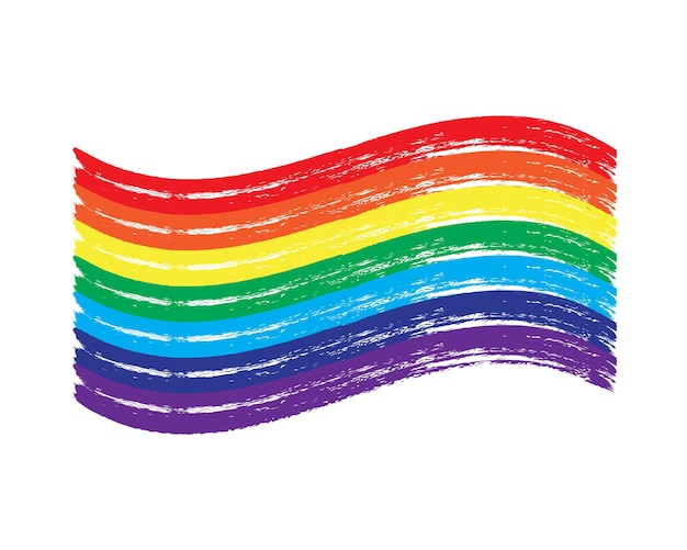 Vector lgbt rainbow flag