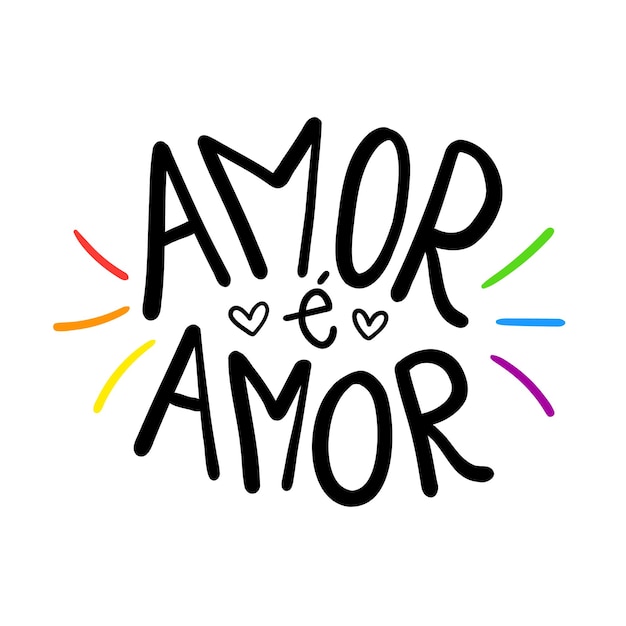 LGBT slogan in Brazilian Portuguese Cute simple design