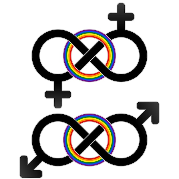 Vector lgbt symbol united by infinity