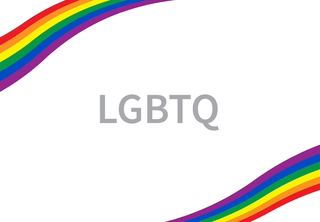 LGBTQ pride flag movement on white background Pride month Banner Vector illustration