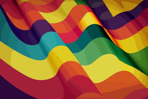 Lgbtq pride and tolerance illustration rainbow flags