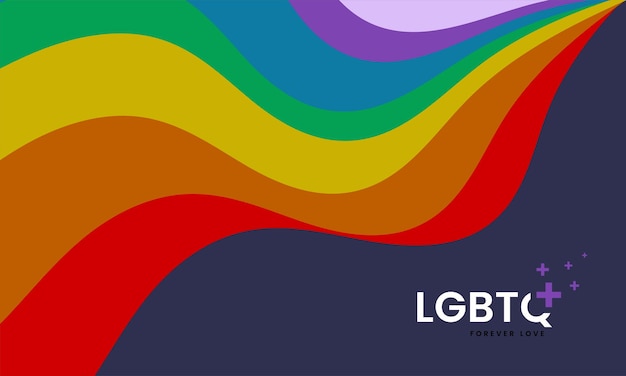 THE LGBTQ rainbow abstract background in vector Lesbians and gays for LGBTQ concept illustration