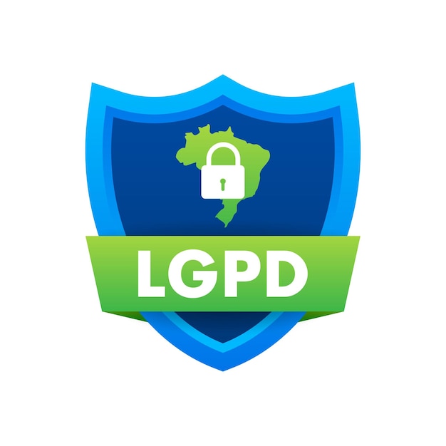 LGPD Brazilian Data Protection Authority DPA Lei Geral de Prote o de Dados Vector stock illustration