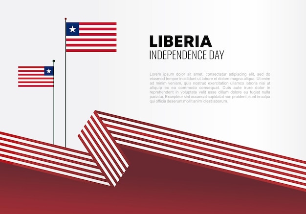 Liberia independence day background banner poster for national celebration on July 26 th