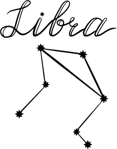 Libra constellation vector