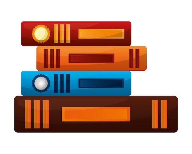 library books isolated icon vector illustration design