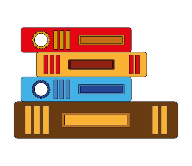 library books isolated icon vector illustration design