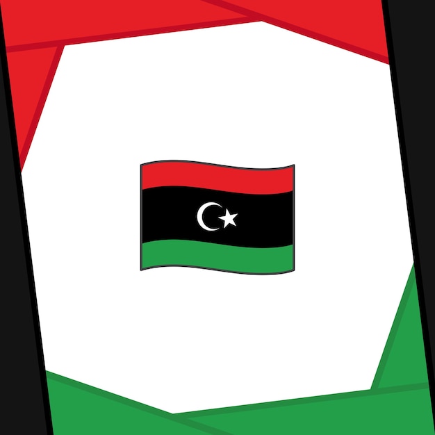 Libya Flag Abstract Background Design Template Libya Independence Day Banner Social Media Post Libya Cartoon