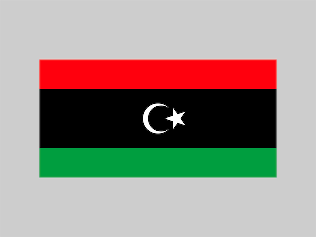 Libya flag official colors and proportion Vector illustration