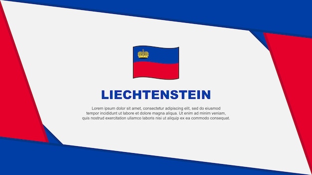 Liechtenstein Flag Abstract Background Design Template Liechtenstein Independence Day Banner Cartoon Vector Illustration Liechtenstein Independence Day