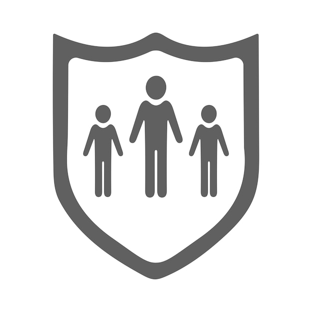 Life insurance icon gray color