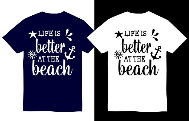 Life is batter at the beach svg tshirt design