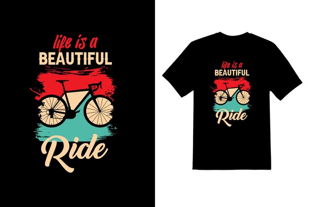 Life is Beautiful Ride Typeface vector t shirt design