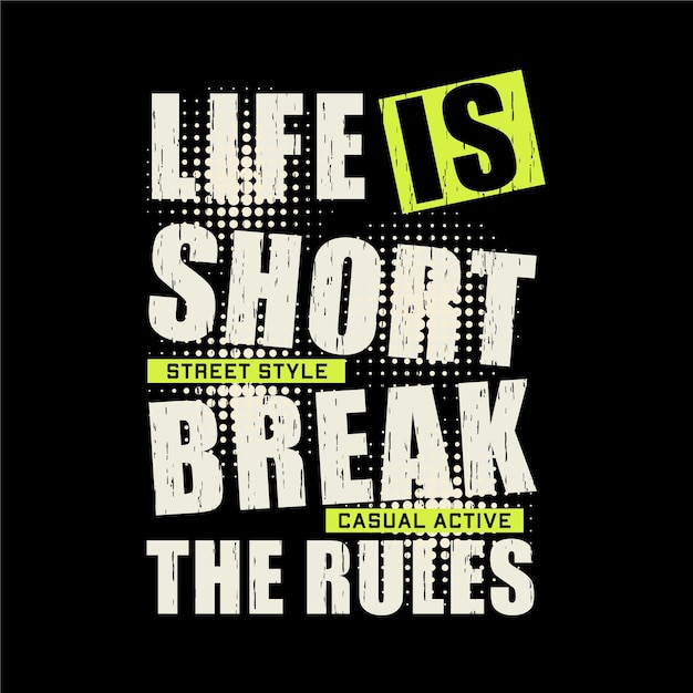 life is short lettering