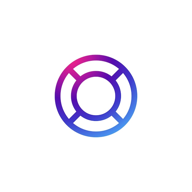 Lifebelt icon with gradient purple effect