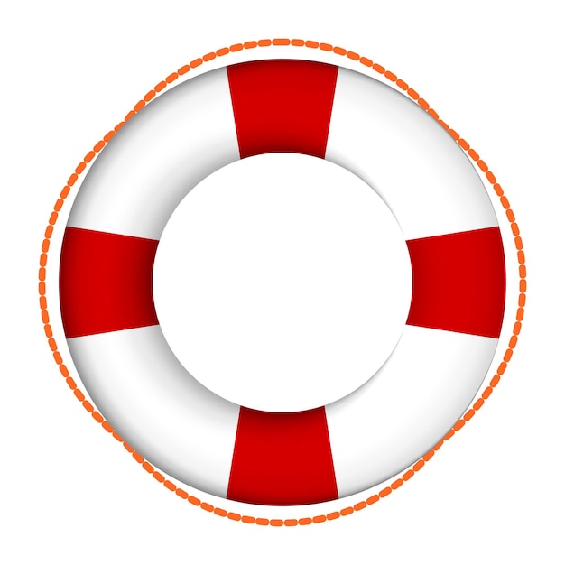 Lifebuoy color icon Equipment for the rescue of drowning first aid to vacationers Isolated vector on white background