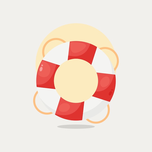 Lifebuoy icon cartoon style illustration