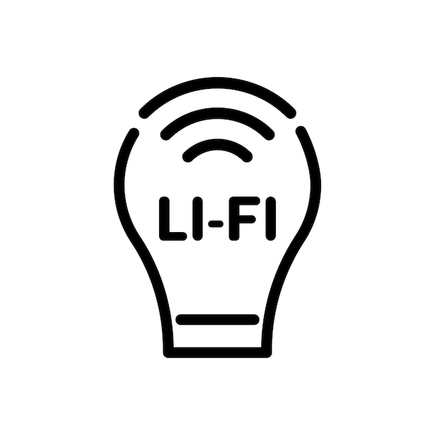 Lifi light bulb Internet communication Vector illustration Stock image