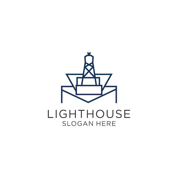 Ligh house logo icon vector image