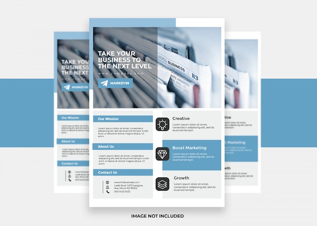 Light Blue Creative Modern Colorful Presentation design Corporate Flyer