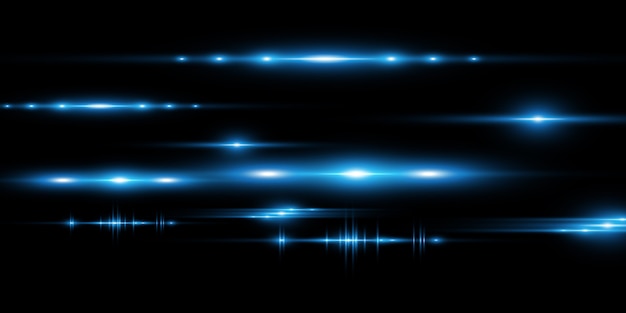 Light blue  special effect. Glowing beautiful bright lines on a dark background.