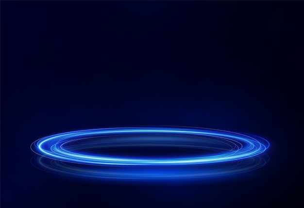 Light blue Twirl. Curve light effect of blue line. Luminous blue circle. Light blue pedista.