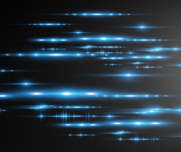 Light blue vector special effect Glowing beautiful bright lines on a dark background