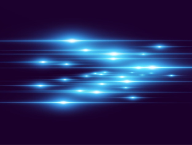 Light blue vector special effect Glowing beautiful bright lines on a dark background