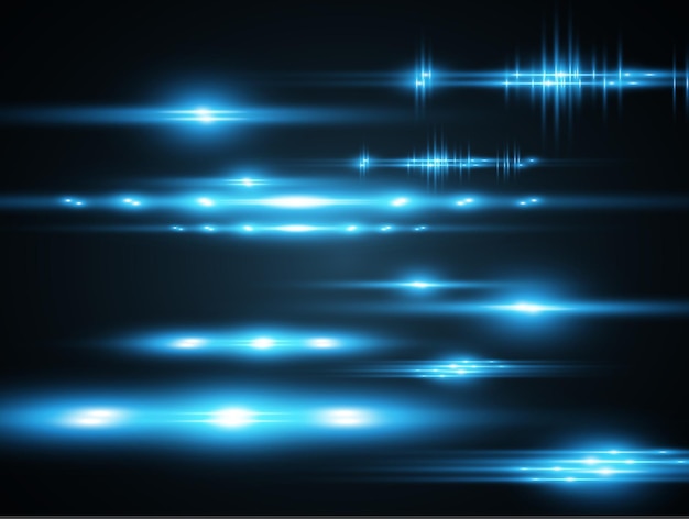 Light blue vector special effect. Glowing beautiful bright lines on a dark background.