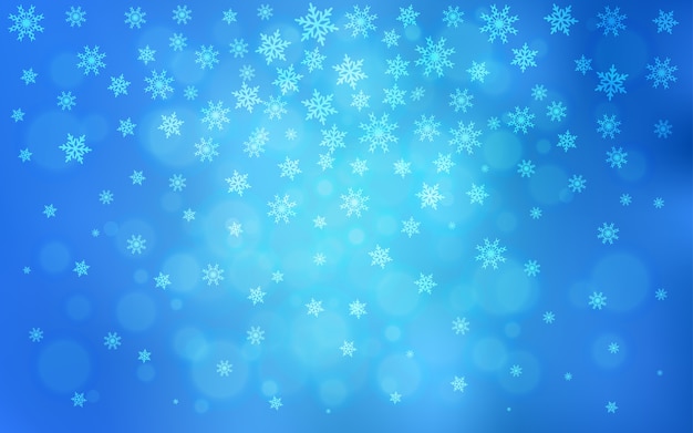 Light BLUE vector template with ice snowflakes