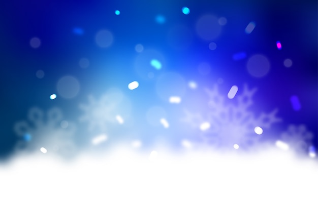 Light BLUE vector texture with colored snowflakes