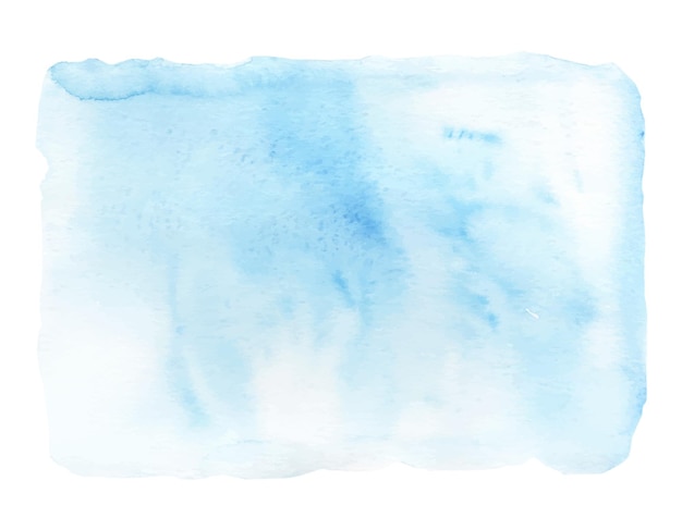 Light blue watercolor abstract background or sky Fluid painting for design card Winter frame stamp