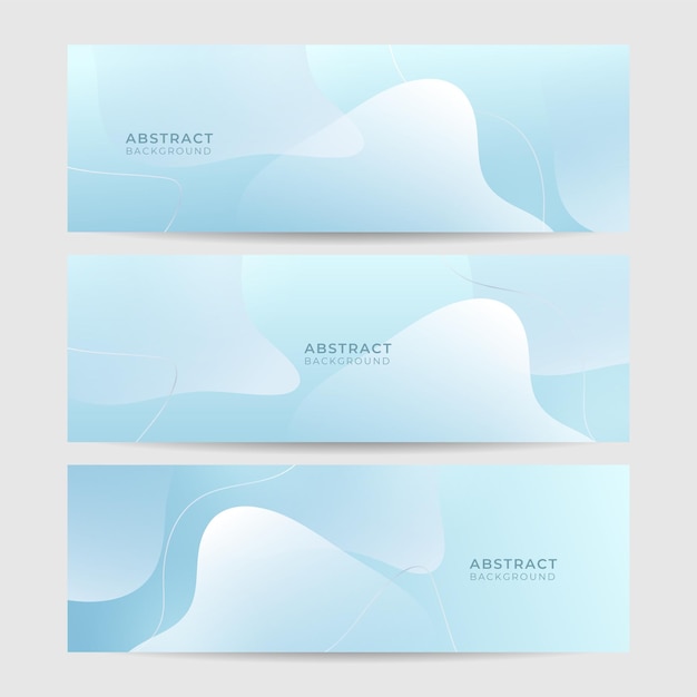 Light blue white abstract modern banner background design Vector graphic pattern template illustration