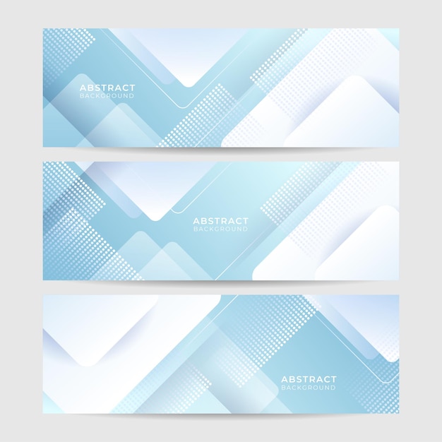 Light blue white abstract modern banner background design Vector graphic pattern template illustration