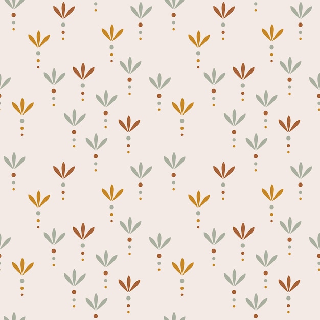 Light boho seamless pattern Cute background in modern bohemian style perfect for scrapbooking textile wrapping paper and stationery for kids and adults