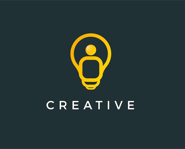 light bulb. Creative idea, mind, nonstandard thinking logo.