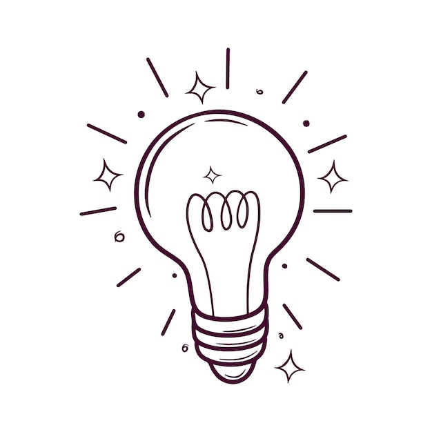 Light bulb Hand Drawn Vector Illustration