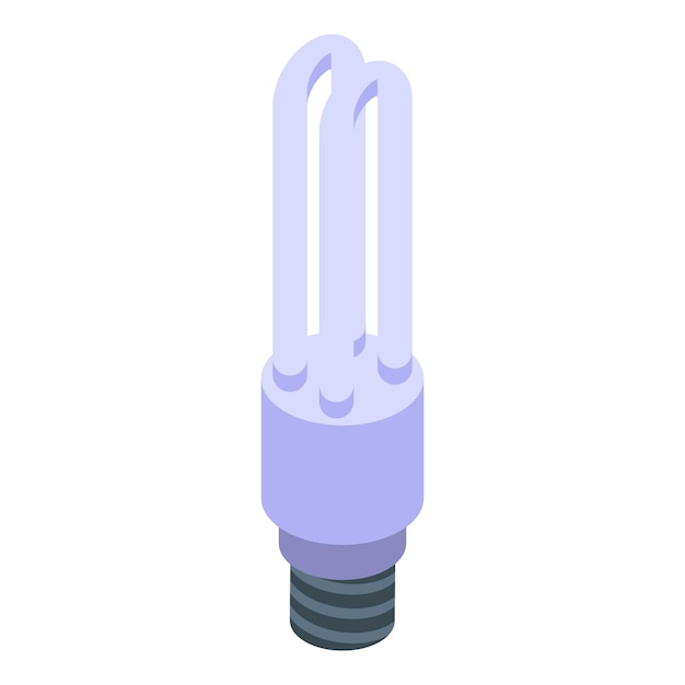 Light bulb icon isometric vector Economical electrical appliance