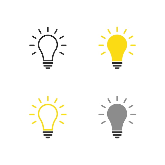 light bulb icon set