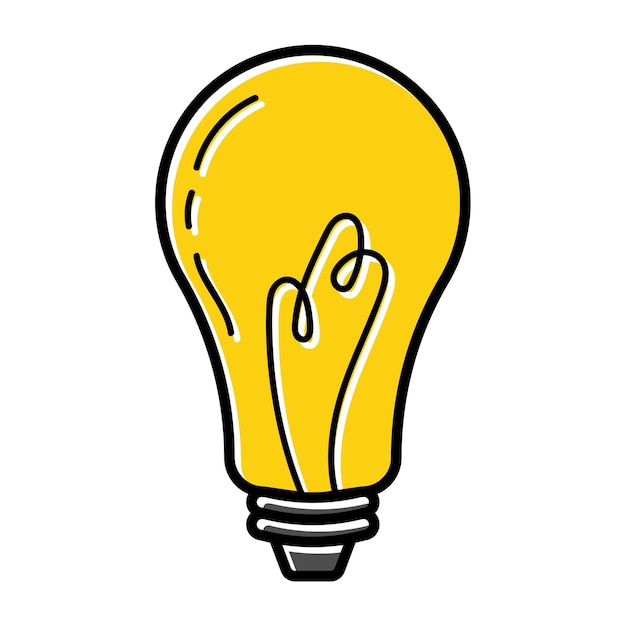 Light bulb icon Vector illustration flat design