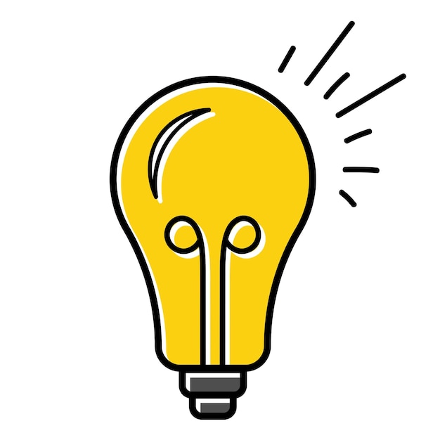 Light bulb icon Vector illustration flat design