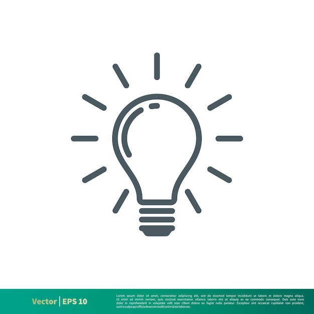 Light bulb icon vector logo template