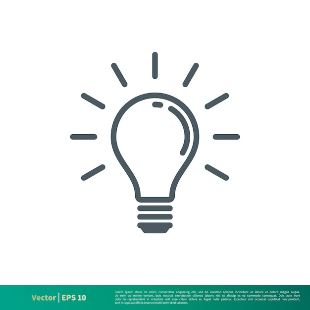 Light bulb icon vector logo template