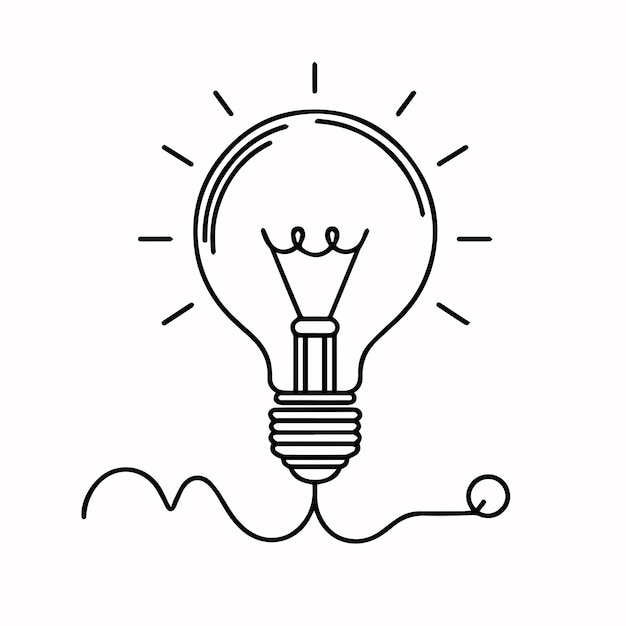 light bulb idea line style icon vector illustration design vector illustration design