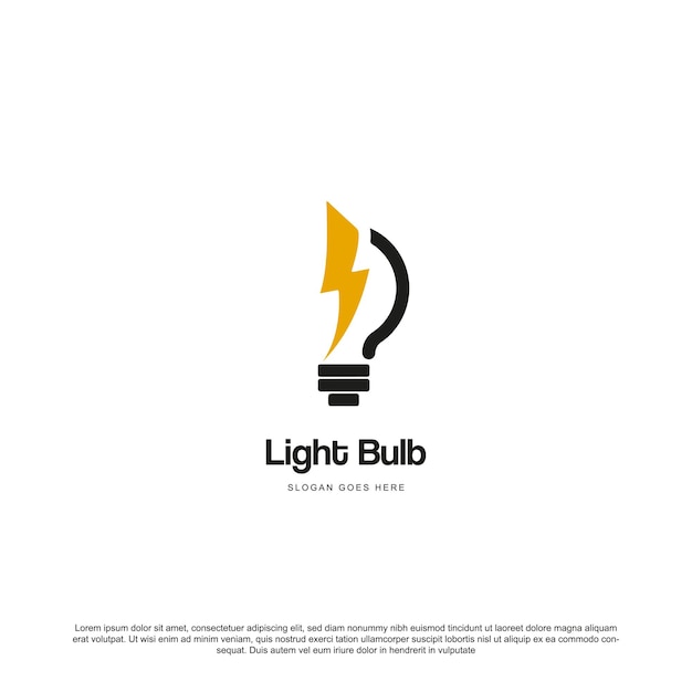 Light Bulb logo designs symbol Light bulb logo template