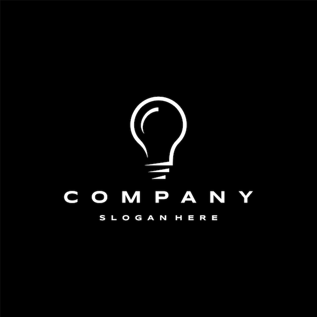 Light bulb logo icon design template