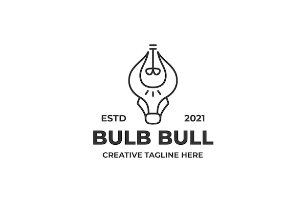 Light Bulb Monoline Logo