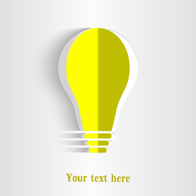 Vector light bulb paper light bulb idea illustration