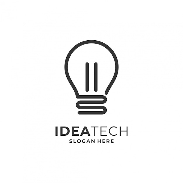 light bulb for technology logo